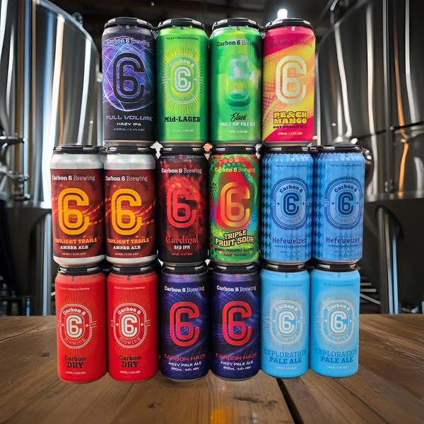 carbon 6 brewing mixed 16 pack of cans
