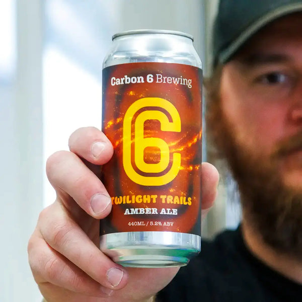 twilight trails amber ale can carbon 6 brewing