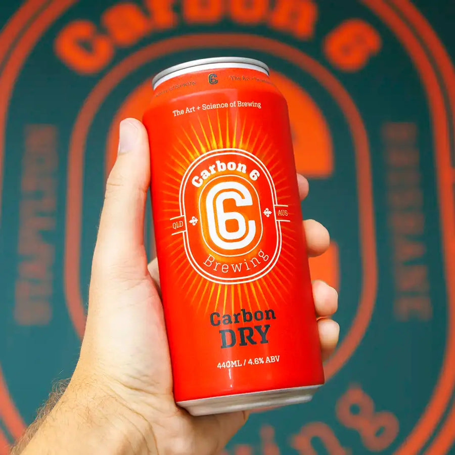 carbon dry lager beer