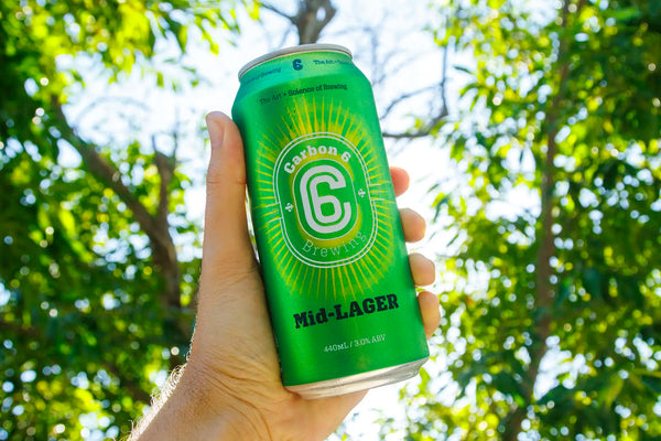 carbon 6 brewing mid lager can