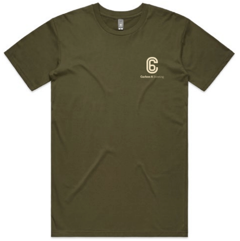 Army Green T-Shirt Front with C6 Logo