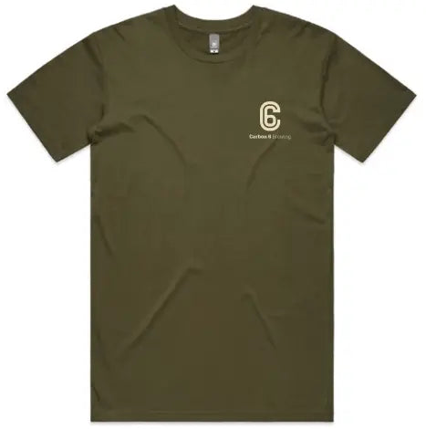 Army Green T-Shirt Front with C6 Logo