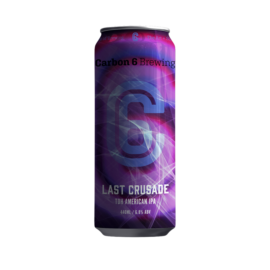 Last Crusade American IPA single can from Carbon 6 Brewing