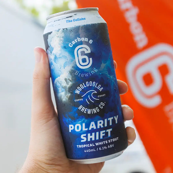 carbon 6 brewing polarity shift tropical white stout can