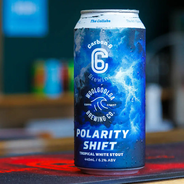 carbon 6 brewing polarity shift tropical white stout can
