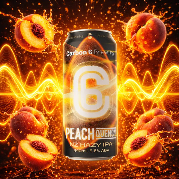 Peachquency NZ Hazy IPA carbon 6 brewing