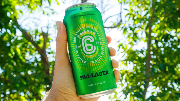 carbon 6 brewing mid lager can
