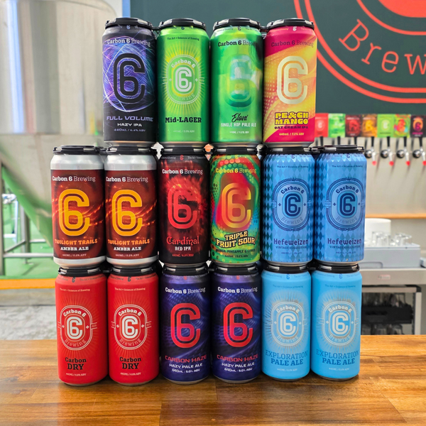 carbon 6 brewing mixed 16 pack of cans