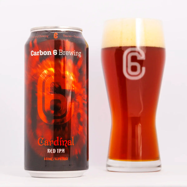 carbon 6 brewing cardinal red ipa beer can