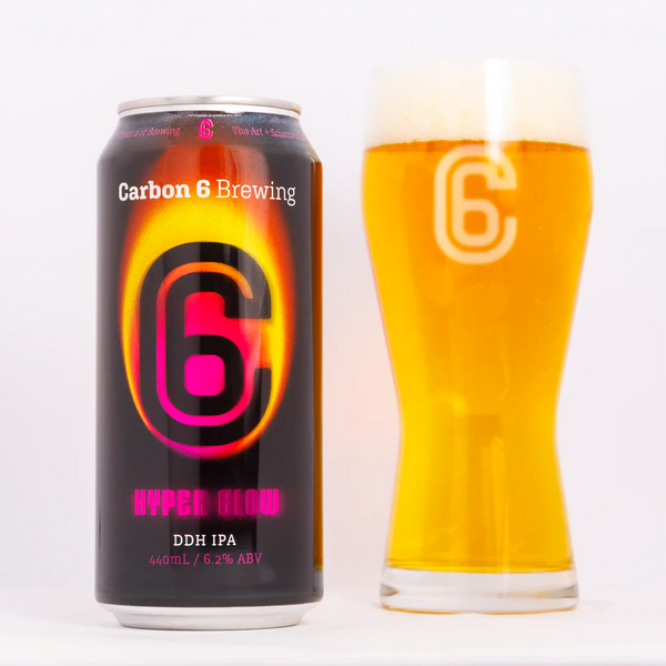 carbon 6 brewing hyper glow ddh ipa beer can