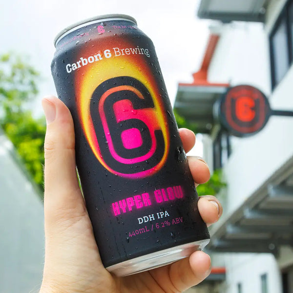 carbon 6 brewing hyper glow ddh ipa beer