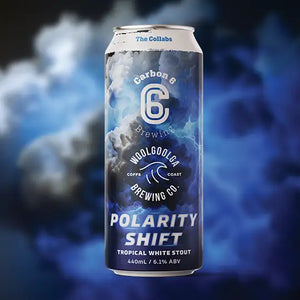 carbon 6 brewing polarity shift tropical white stout can