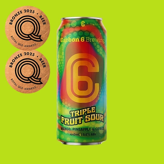 carbon 6 brewing triple fruit sour mango pineapple citrus beer