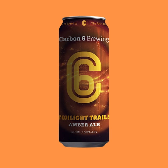 twilight trails amber ale can carbon 6 brewing