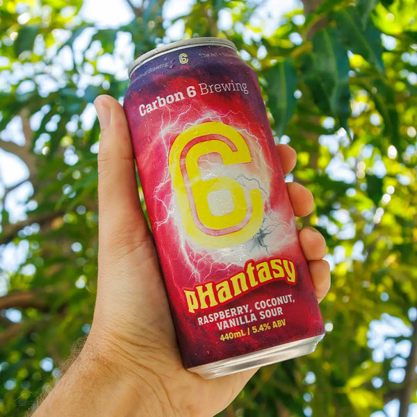 Carbon 6 Brewing Phantasy raspberry, coconut, vanilla sour can