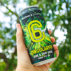 Zingularity lime and kiwi gose carbon 6 brewing