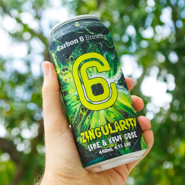 Zingularity lime and kiwi gose carbon 6 brewing